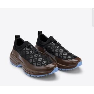 Veja Amelie Pichard‎ Black Brown Logo Knit Slip On Sneakers Shoes Womens 7